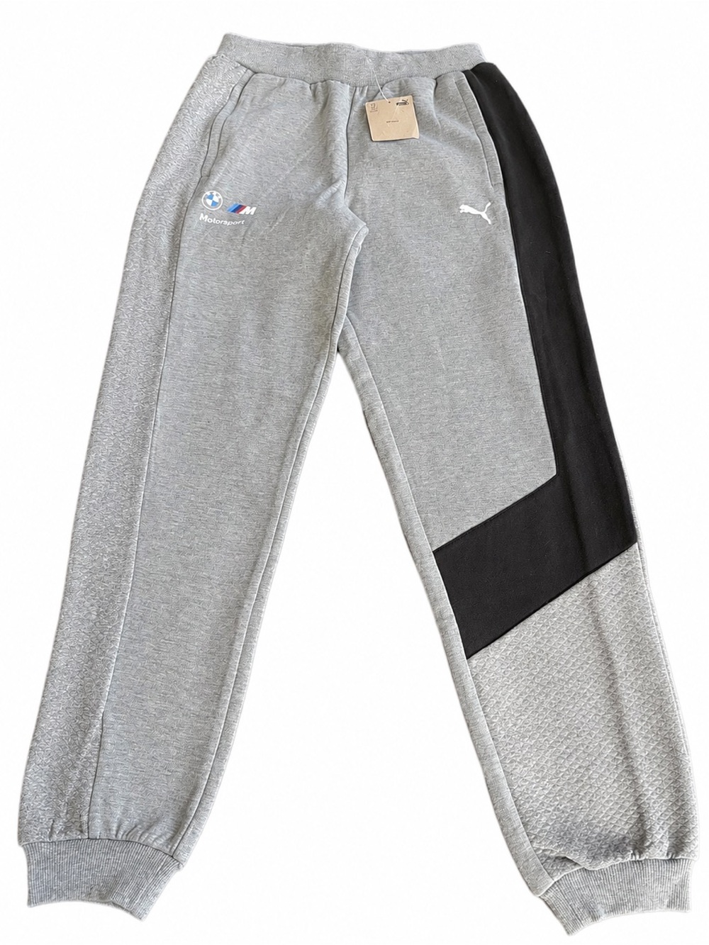 NWT PUMA BMW M Motorsport Gray Black Jogger Sweatpants M